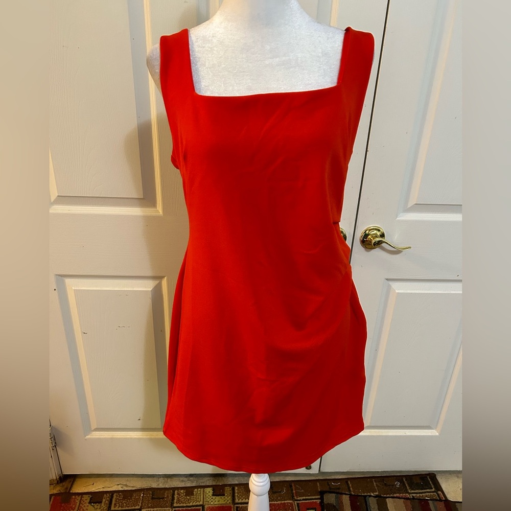 H&M orange-red dress, Large